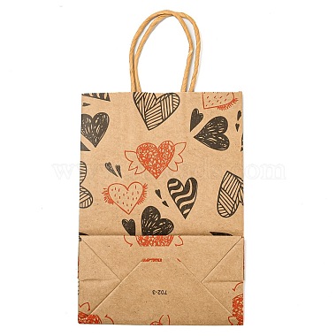 Valentine's Day Rectangle Paper Gift Bags(ABAG-C006-01C)-2