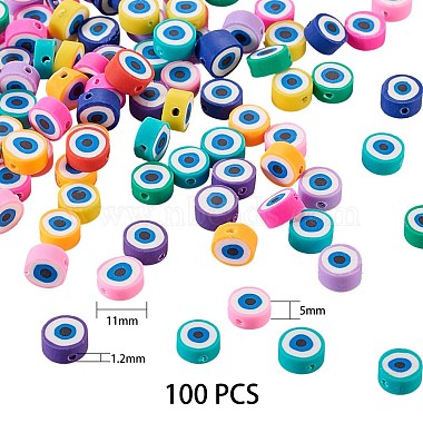 100Pcs Handmade Polymer Clay Beads(CLAY-SZ0001-08)-2