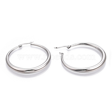 201 Stainless Steel Big Hoop Earrings for Women(EJEW-N052-04D-01)-2