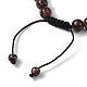 8mm Round Natural Rhodonite Braided Bead Bracelets(BJEW-C067-01B-13)-4