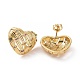 Cubic Zirconia Heart Stud Earrings(EJEW-C008-21G-02)-2