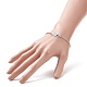 2Pcs 2 Color Crystal Rhinestone Hamsa Hand with Evil Eye Link Bracelet(BJEW-JB09161)-5