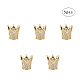 Eco-Friendly Brass Micro Pave Cubic Zirconia Crown Beads(ZIRC-NB0001-07-NR)-1