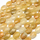 Faceted Oval Natural Yellow Jade Beads Strands(G-R303-10)-1