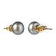 Natural Pearl Rondelle Stud Earrings(EJEW-JE04585-02)-3