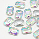 Cabujones de cristal con rhinestone(RGLA-T079-8x10mm-05)-1