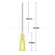 Plastic & Stainless Steel Fluid Precision Blunt Needle Dispense Tips, Glue Dispensing Needles, Yellow, 5.5x0.6cm, Pin: 0.9mm, hole: 0.62mm(TOOL-WH0053-49F)