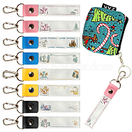 PU Leather & Cotton Name Marker Keychain, with Zinc Alloy Keychain, Dragon, 13x2cm(AJEW-WH0514-037)