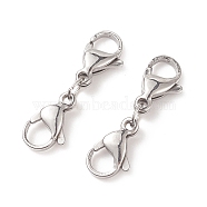 304 Stainless Steel Double Lobster Claw Clasps, Stainless Steel Color, 32mm(STAS-E163-57P-E)