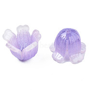 Plastic Beads, Flower, Medium Purple, 15x13~15x11~12mm, Hole: 1.2mm(KY-N015-116C)