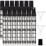 DIY Spray Bottles Kit, with Glass Spray Bottles and Transparent Plastic Funnel Hopper, Black, 11.75x1.4cm, Capacity: 10ml, 20pcs(DIY-BC0003-15A-01)