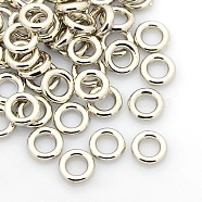 CCB Plastic Linking Rings, Platinum, 8x2mm, Hole: 4mm(CCB-J030-06P)