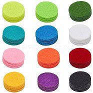 Fibre Perfume Pads, Essential Oils Diffuser Locket Pads, Flat Round, Mixed Color, 30x3.5mm, 12colors, 20pcs/color, 240pcs/set(DIY-NB0003-16)