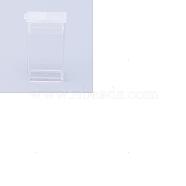 Plastic Bead Containers, Flip Top Bead Storage, For Seed Beads Storage Box, Rectangle, Clear, 5x2.7x1.2cm, Hole: 9x10mm, Capacity: 3ml(0.10fl. oz)(CON-TAG0001-02)