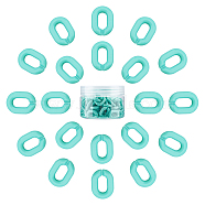 Gorgecraft Acrylic Linking Rings, Quick Link Connectors, For Jewelry Chains Making, Oval, Aquamarine, 19x14x4.5mm, Hole: 11x5.5mm, 100pcs/box(OACR-GF0001-05E)
