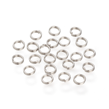 304 Stainless Steel Split Rings, Double Loops Jump Rings, Stainless Steel Color, 4x2mm, about 20000pcs/1000g