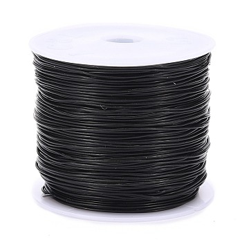 Round Crystal Elastic Stretch Thread, for Bracelets Gemstone Jewelry Making Beading Craft, Black, 1mm, about 30.6 yards(28m)/roll