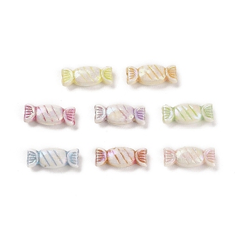 Plastics Beads, Craft Beads, Mixed Color, Candy, 16x6.5x4.5mm, Hole: 1.5mm, about 1041pcs/500g