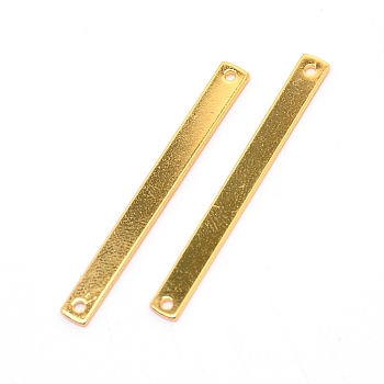 Brass Link, Laser Cut, Rectangle, Golden, 40x4x1mm, Hole: 1mm