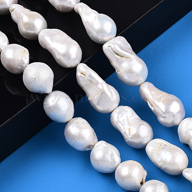 Natural Baroque Pearl Keshi Pearl Beads Strands(PEAR-S019-02C)-2