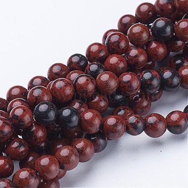 6mm CoconutBrown Round Mahogany Obsidian Beads