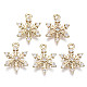 Brass Micro Pave Cubic Zirconia Charms for Christmas(X-KK-R111-033)-1