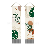 Polyester Wall Hanging Tapestry, for Bedroom Living Room Decoration, Rectangle, Leaf, 1160x330mm, 2pcs/set(AJEW-WH0399-055)