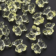 Transparent Acrylic Beads, Top Drilled Beads, Bear, Yellow, 18.5x15.5x11mm, about 320pcs/500g(MACR-S373-80-B02)