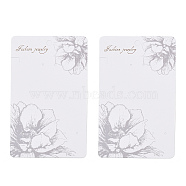 Rectangle Flower Earring Display Cards, Gainsboro, 14.2x8.9x0.04cm, Hole: 2mm(CDIS-P007-B03)