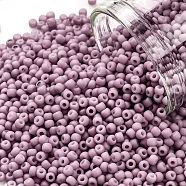 TOHO Round Seed Beads, Japanese Seed Beads, (765) Opaque Pastel Frost Plumeria, 11/0, 2.2mm, Hole: 0.8mm, about 5555pcs/50g(SEED-XTR11-0765)