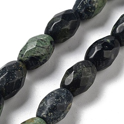Natural Kambaba Jasper Beads Strands, Faceted Rice, 12.5x8mm, Hole: 1.2mm, about 16pcs/strand, 7.68 inch(19.5cm)(G-P520-C20-01)
