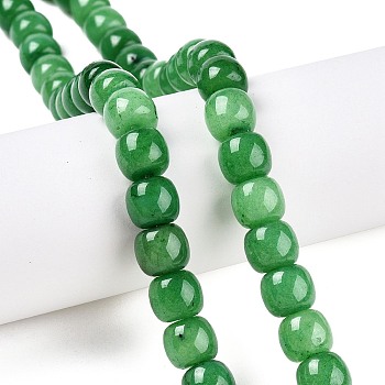 Natural Malaysia Jade Dyed Beads Strands, Barrel, 10~10.5x9~9.5mm, Hole: 1.2mm, about 41~43pcs/strand, 14.37~16''(36.5~40cm)