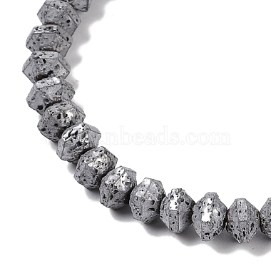 Electroplated Natural Lava Rock Beads Strands(G-A234-F02-01G)-3