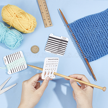 benecreat 1pc aiguille à tricoter en acrylique et jauge à crochet(DIY-BC0006-90)-3