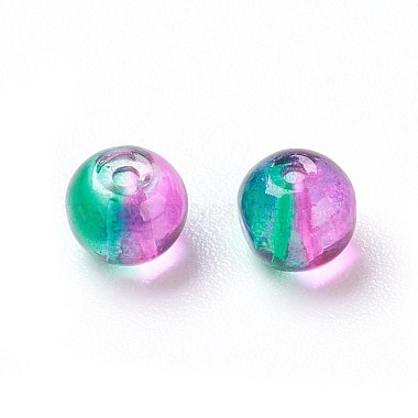 Two Tone Transparent Glass Beads(GLAA-G065-01)-2