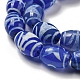 Brins de perles dzi de style tibétain bleu(TDZI-NH0001-C15-01)-4