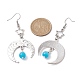Antique Silver Alloy Star & Moon Dangle Earrings(EJEW-JE05637-05)-3