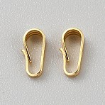 925 Sterling Silver Snap on Bails, Golden, 7.5x3.5x2.5mm, Hole: 6.5x2.5mm(STER-WH0062-007G)