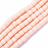 Polymer Clay Bead Strands, Column, Lavender Blush, 5~7x6mm, Hole: 1.5~2mm, about 61~69pcs/strand, 15.74 inch(CLAY-T001-C13)