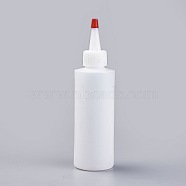 Plastic Glue Bottles, Bottle Caps Through-hole, White, 4.4x16.7cm, capacity: 150ml(DIY-WH0053-01-150ml)