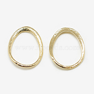 Brass Linking Rings, Oval, Real 18K Gold Plated, 21x16x1.5mm(KK-N200-028)