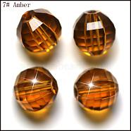 Imitation Austrian Crystal Beads, Grade AAA, Faceted, Round, Goldenrod, 8mm, Hole: 0.9~1mm(SWAR-F079-8mm-07)