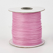 Eco-Friendly Korean Waxed Polyester Cord, Pearl Pink, 0.8mm, about 174.97 yards(160m)/roll(YC-P002-0.8mm-1168)