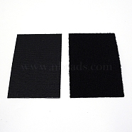 Self Adhesive Polyester Hook and Loop Tapes, Rectangle, Black, 15x10x0.3cm(DIY-WH0210-10A)