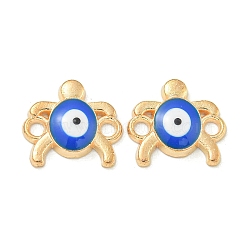 Alloy Enamel Links Connector Charms, Golden, Blue, Spider, 12.5x13.5x2.5mm, Hole: 1.8mm(ENAM-S003-01G)