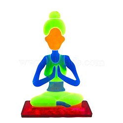 YOGA DIY Silicone Statue Molds, for Home Decoraction Making, Resin Casting Molds, For UV Resin, Epoxy Resin Jewelry Making, White, 244x160x9mm(DIY-G046-12)