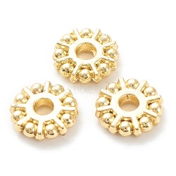 Rack Plating Alloy Spacer Beads, Lead Free & Cadmium Free, Long-Lasting Plated, Flat Round, Real 18K Gold Plated, 8.5x2mm, Hole: 2mm(KK-J277-18G)