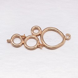 Ring Rack Plating Brass Connector Rhinestone Settings, Light Gold, 32x13x2mm, Hole: 1.5mm, Fit for 1mm rhinestone(X-KK-L147-135)