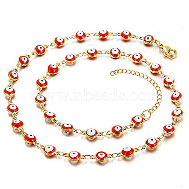 Red Evil Eye Stainless Steel Necklaces