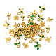 40Pcs 2 Styles Brass Enamel Eye Pin Peg Bails(KK-TA0003-44)-2